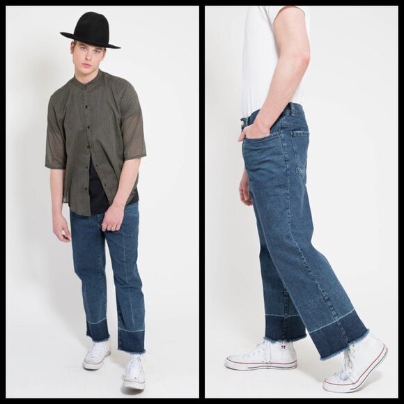 RACHEL COMEY Men's Classic Indigo Legion Pant Cropped Released Hem ~ Medium NWT - Picture 2 of 16